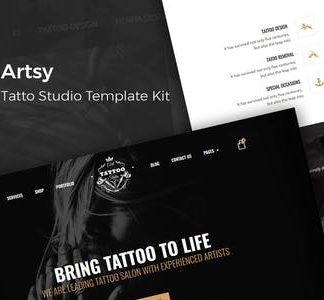 Artsy - Tattoo Studio Elementor Template Kit
