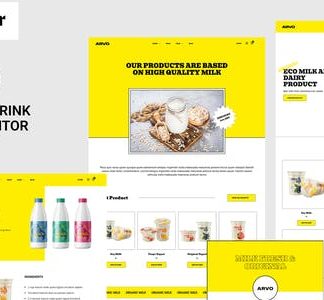 Arvo - Food & Milk Drink Store Elementor Template Kit