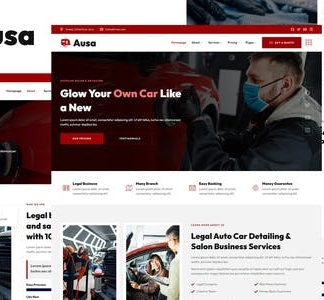Ausa - Autocar Salon & Detailing Services Elementor Template Kit