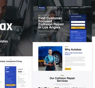Autobax - Car Body Repair Shop Elementor Pro Template Kit