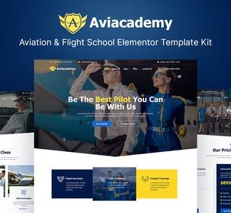 Aviacademy – Aviation & Flight School Elementor Template Kit