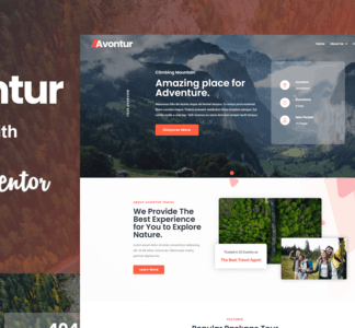 Avontur - Modern Tour & Travel Elementor Template Kit
