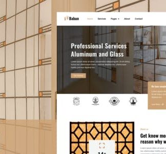 Babun - Aluminum and Glass Installation and Repair Services Elementor Template Kit