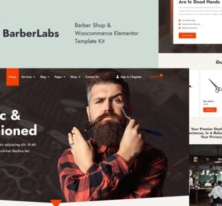 BarberLabs - Barber Shop Elementor Template Kit