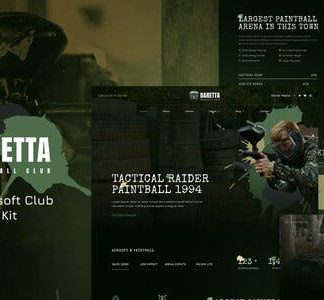 Baretta – Paintball & Airsoft Club Elementor Template Kit