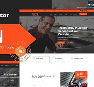 Bavin - Plumbing Service Company Elementor Template Kit