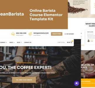 Bean Barista - Online Barista Course Elementor Template Kit