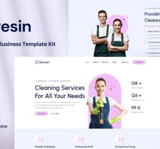 Beresin - Modern Cleaning Service Business Elementor Kit