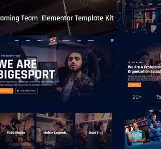 Bigesport - Esport & Gaming Team Elementor Template Kit