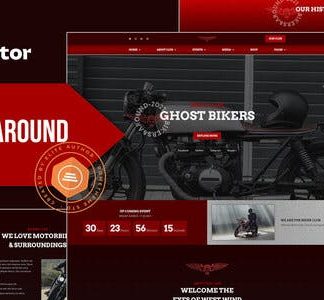 Bikers & Around - Motorcycle Club Elementor Template Kit