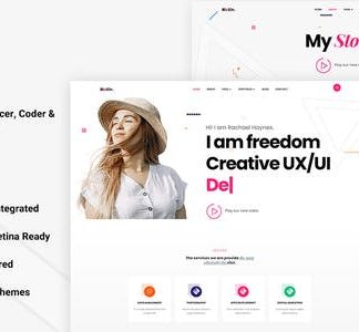 Bioxin - Single Freelancer CV & Portfolio Elementor Template Kit