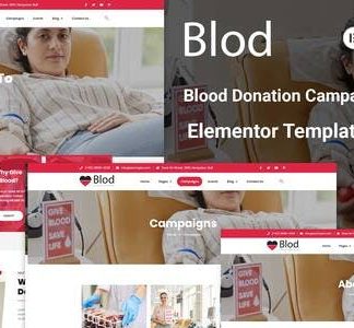 Blod - Blood Drive & Donation Campaigns Elementor Template Kit
