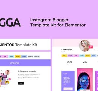 BLOGGA - Instagram Blogger Elementor Template Kit