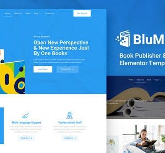 BluMedia – Book Publisher & Book Author Elementor Template Kit