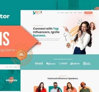 Booms - Influencer Marketing Conference Elementor Template Kit