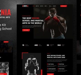 Boxernia – Boxing School & Martial Arts Elementor Template Kit