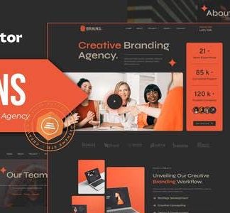 Brains - Creative Branding Agency Elementor Template Kit