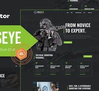 Bullseye - Shooting Range & Gun Club Elementor Template Kit