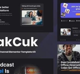 CakCuk - Podcast Channel Elementor Template Kit