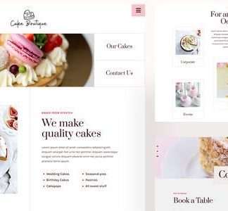 Cake Boutique - Cake Elementor Template Kit