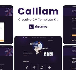 Calliam - Creative CV Elementor Template Kit