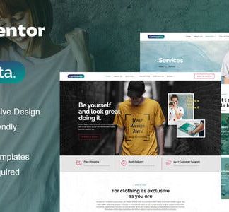 Camisetta - T Shirt Design & Printing Service Elementor Pro Template Kit