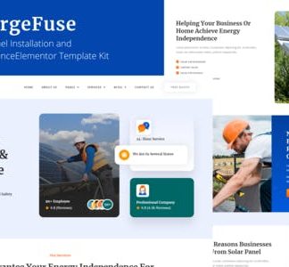 ChargeFuse - Solar Panel Installation & Maintenance Elementor Template Kit