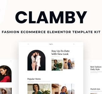Clamby - Fashion Ecommerce Elementor Pro Template Kit