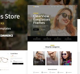 ClearView - Eyeglasses & Eyewear Store WooCommerce Elementor Template Kit