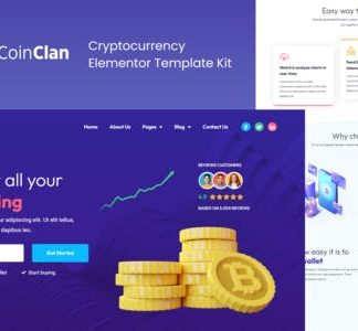 CoinClan - Cryptocurrency Elementor Template Kit