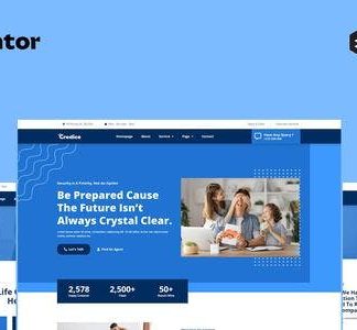 Credice - Insurance Agency Elementor Pro Full Site Template Kit