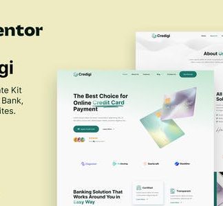 Credigi – Digital Bank & Credit Card Elementor Template Kit