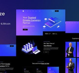 Cryptize - Blockchain Cryptocurrency & Bitcoin Elementor Template Kit