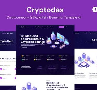 Cryptodax - Cryptocurrency & Blockchain  Elementor Template Kit
