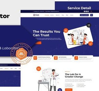 Cure - Science Research & Laboratory Elementor Template Kit
