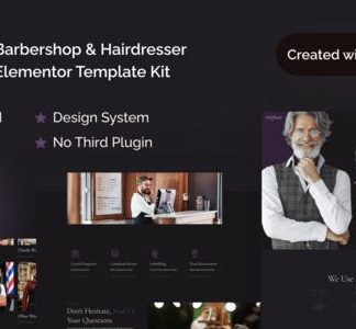 Cuthair - Barbershop & Hairdresser Elementor Pro Template Kit