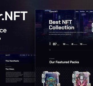 Cyber.NFT Marketplace & Portfolio Elementor Template Kit