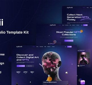 Cyfonii - NFT Digital Asset Agency Portfolio Elementor Template Kit