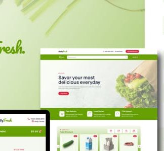 DailyFresh - Grocery Store Elementor Template Kit