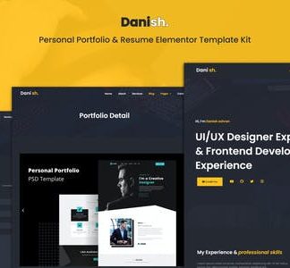 Danish - Personal Portfolio & Resume Elementor Template Kit
