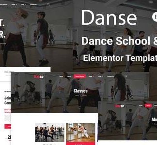 Danse - Dance School and Studio Elementor Template Kit