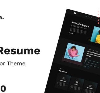 Dayana - Resume Elementor Pro Template Kit
