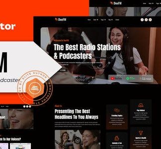 DeeFM - Radio Station & Podcaster Elementor Pro Template Kit