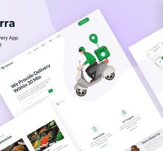 Deliverra – Food & Grocery Delivery App Elementor Template Kit