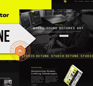 Detune - Recording Studio Elementor Pro Template Kit