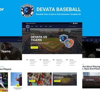 Devata - Baseball Team & Sports Club Elementor Template Kit