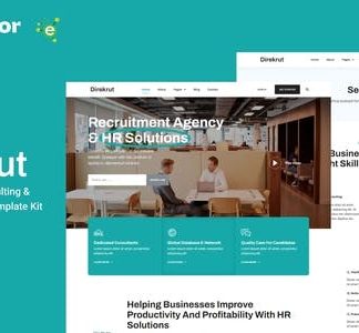 Direkrut - Human Resource Consulting and Recruitment Elementor Template Kit