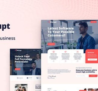 Disrupt - Tech Startup Business Elementor Template Kit