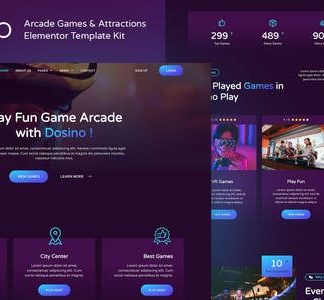 Dosino – Arcade Games & Attractions Elementor Template Kit