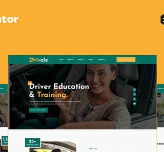 Drivale - Driving School Elementor Pro Full Site Template Kit